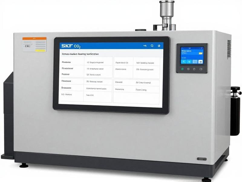 SKF CO₂ dashboard interface for bearing verification