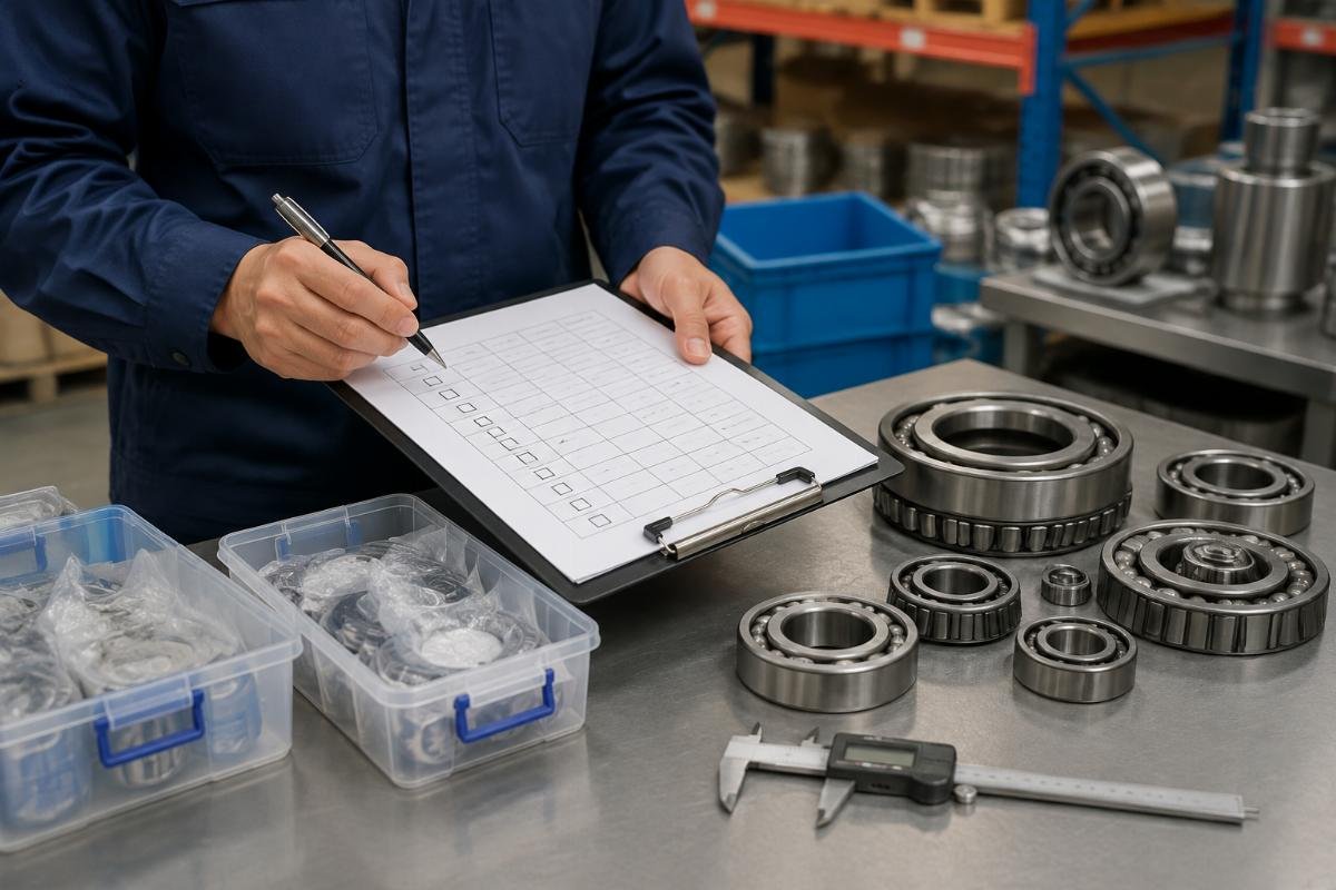 Document checklist for bearing cross-reference procurement verification