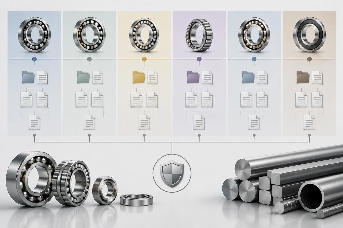 SKF heritage bearing steel standards comparison chart showing steel grade documentation requirements